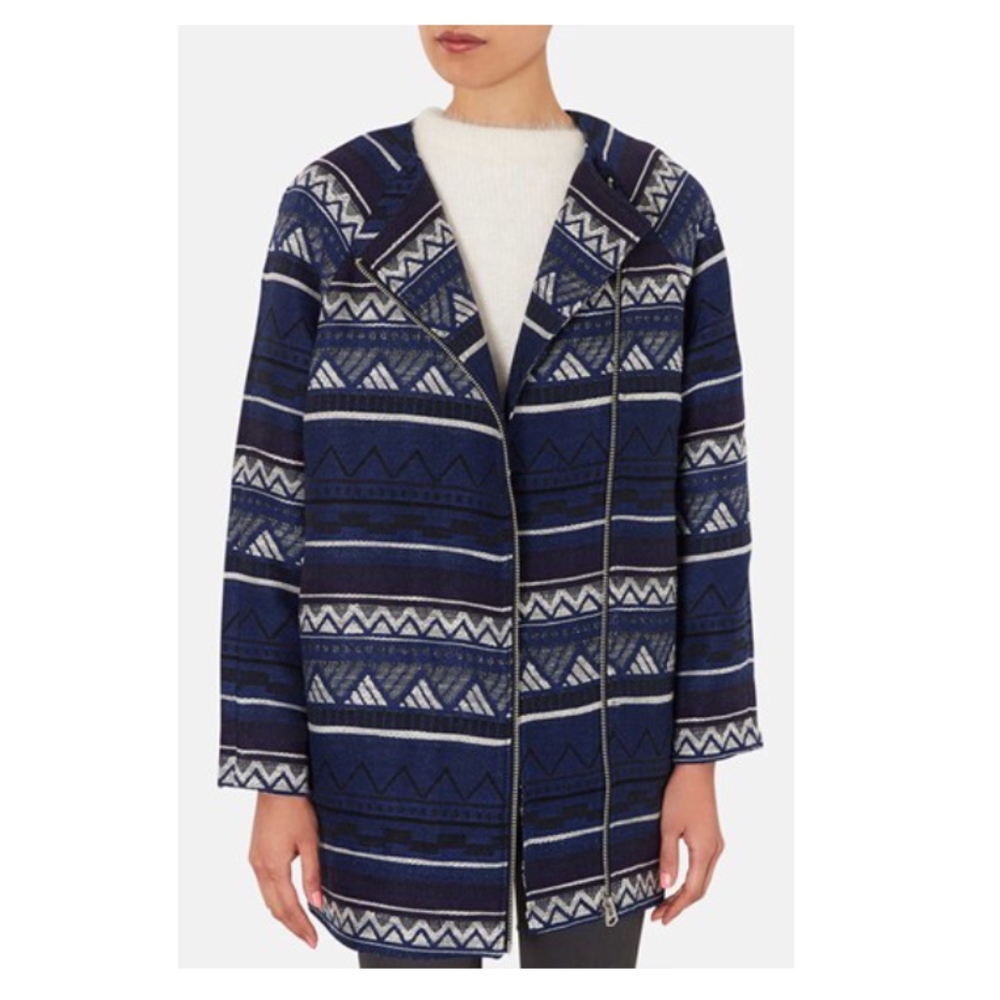 Geometric Motif Oversized Jacket